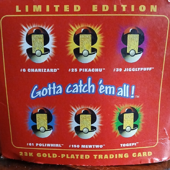 pokemon limited edition 23k gold-plated trading card togepi NEW Pokemon 23k Gold Plated
